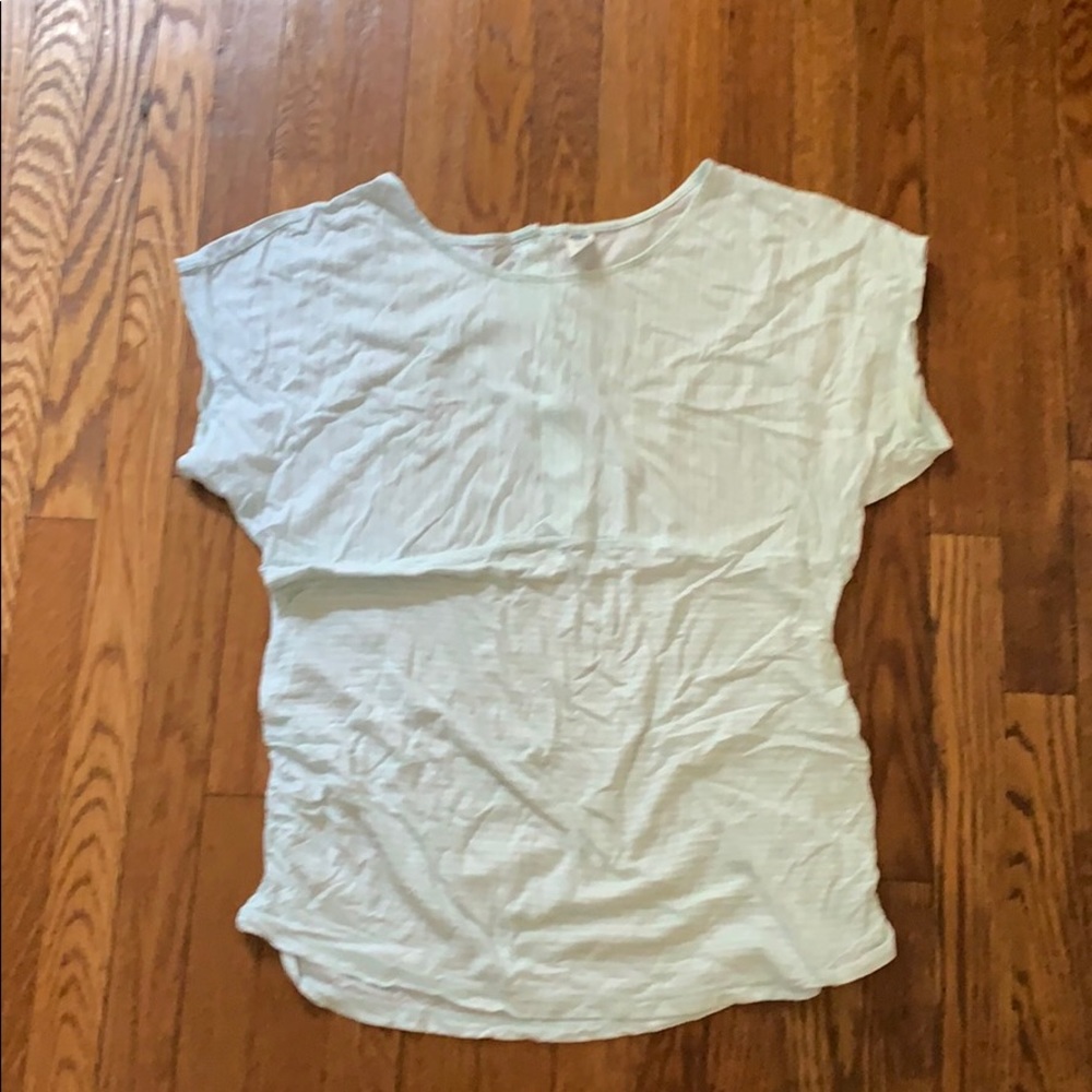 Adorable mint green and stripped maternity top